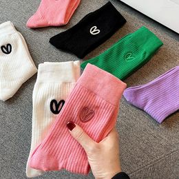 Women Socks 's Spring And Autumn Style Mid-tube Ins Wear Cotton Bottoming High Waist Print Sports Stockings