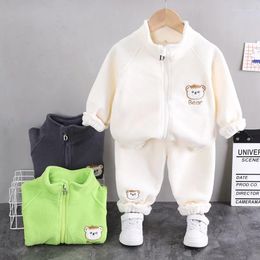 Clothing Sets Fashion Toddler Baby Boys Girls Casual Clothes Outfits Winter Autumn Fleece Children Tracksuit Suits For Kids 2PCS