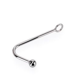 small size single ball metal anal hook with bead butt plug dilator stainless steel prostate massager BDSM sex toy for man women D14653835
