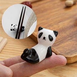 Chopsticks Cute Ceramic Holder Cartoon Panda Dumpling Spoon Fork Rest Shelf Stand Pillow Kitchen Utensil