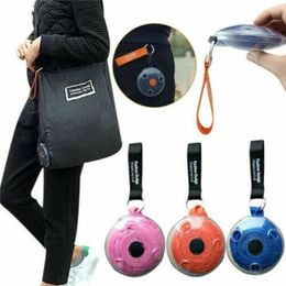 Storage Bags 1pcs Polyester Hand Shoulder Grocery Reusable Super Small Portable Folding Disc Supermarket Shopping Bag