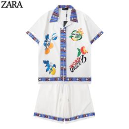 Tasarımcı Erkek Gömlek Setleri Erkek Gömlekler Kazablanka Sokak Giyim Sıradan Nefes Alabilir Yaz Takımları Casa Blanca Gömlek ABD Boyut M-3XL