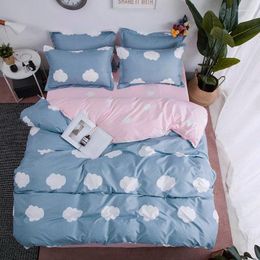 Bedding Sets Home Clouds Pattern Printed 4pcs Girl Boy Kid Bed Cover Set Duvet Adult Child Sheet Pillowcase Comforter