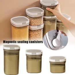 Storage Bottles Silicone Magnetic Sealed Coffee Container Plastic Grain Cereals Milk Powder Food Kitchen Organiser