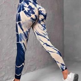 Women's Leggings Seamless Tie Dye Leggings Women Printed Fitness Tights Hip Liftting Elastic Knitting Workout Running High Waist Leggings Y2405085T9O