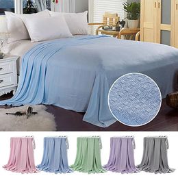 Lightweight Summer Throw Highquality Bamboo Fibre Soft Nap Blanket Breathable Skinfriendly Washable Cooling Quilt 240514