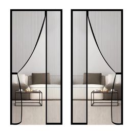Magnetic Door Screen Custom Size Mosquito Net Curtain Fly Insect Automatic Closing Invisible Mesh For Kitchen indoor living room 240424