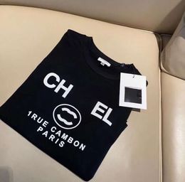 Designer New Version Womens T-shirt France Trendy Clothing Chan Letter Graphic Print Couple Fashion Brand Mens Cotton Round Neck Short Fashionable clothes