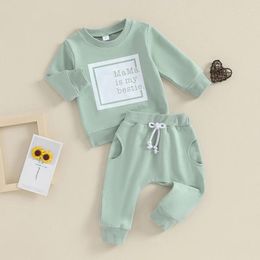 Clothing Sets Toddler Baby Girl Boy Outfit Long Sleeve Crewneck Sweatshirt And Sweatpants Clothes Sweatsuit Set