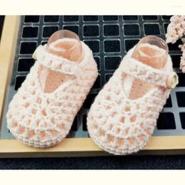 First Walkers Ivory Pink Born Socks Baby Washable Shoes Beach Summer Knitted Wool Handmade Walker Bed