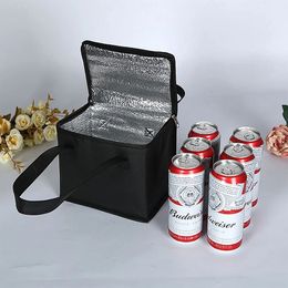 Portable Lunch Cooler Beer Delivery Bag Folding Insulation Picnic Ice Pack Food Tote Thermal Drink Insulated Bags 240508