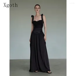 Work Dresses Women Black Solid Tank Top High Street Girl Half Skirt Fashion Suit Female Outdoor 2024 Spring Summer Clothing