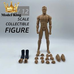 YYC-003 1/12 scale male solid flexible joint wide shoulder narrow waist muscle 6 action diagram model 240513