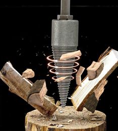 Firewood Splitter Machine Drill Wood Cone Reamer Punch Driver Firewood Drill Bit Wood Cut Tool2714964