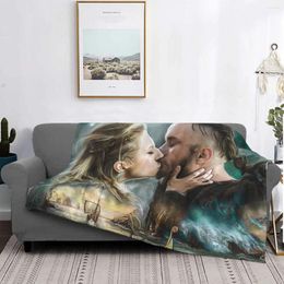 Blankets Vikings Lagertha Ragnar Lothbrok Soft Flannel Winter Norse Valhalla Warrior Throw Blanket For Sofa Office Bedroom
