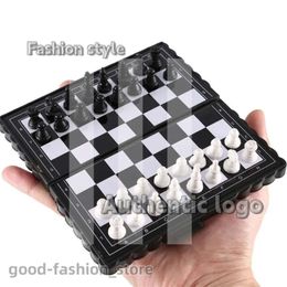 Luxury Fashion Outdoor Games Activities 1set Mini Designer International Chess Folding Magnetic Plastic Chessboard Board Game Portable Kid Toy Drop 442