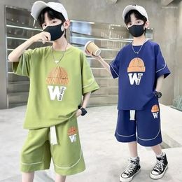 Clothing Sets Medium And Large Children Boys Summer Cool Handsome Styleand Fashionable Trend Suit