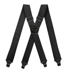 Heavy Duty Work Suspenders for Men 38cm Wide XBack with 4 Plastic Gripper Clasps Adjustable Elastic Trouser Pants BracesBlack 22054464946