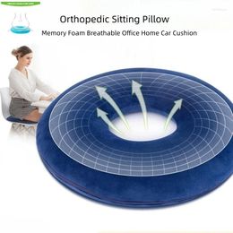 Pillow 3D Orthopaedic Sitting Memory Foam Breathable Office Tailbone Waist Pain Relief Protect Lumbar Pad Home Car Seat