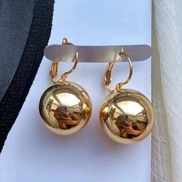 Dangle Earrings Vintage Big Round Ball Pendant For Women Gold Plated Fashion Jewelry Gifts Wedding Accessory Pendientes Mujer