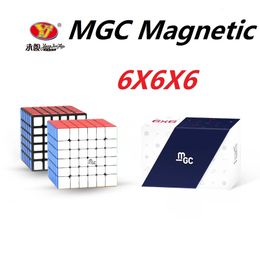 YJ MGC 6X6 M Magnetic Magic Speed Cube Sticker No Professional Violin Toy MGC 6 6X6M Cube Magic Puzzle 240426