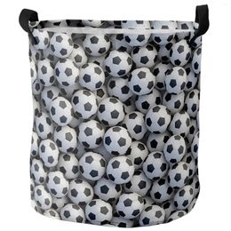 Laundry Bags Sport Football Texture Foldable Basket Large Capacity Hamper Clothes Storage Organiser Kid Toy Bag