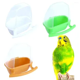 Other Bird Supplies 1 Pc Feeder Splash Proof Fix On Cage Parrot Food Container Pet Decor Parakeet Box