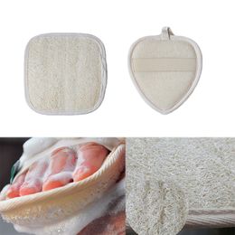 Natural Loofah Bath Brush Body Exfoliating Back Rubbing Massage Brush Loofah Pads Hanging Cleaning Brushes Scrubbers Tools