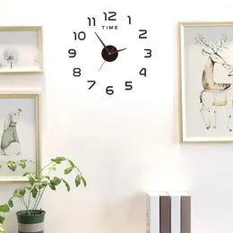 Wall Clocks Modern 3D DIY Clock Fashion Style Acrylic Quartz Large Sticking For Living Room Bedroom Home Decor