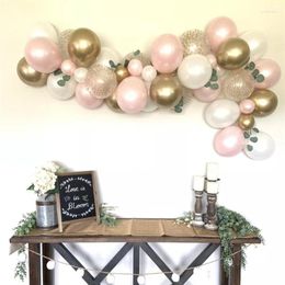 Party Decoration Chrome Gold Pink Blush Pearl White Balloon Garland Kit Arch Bridal Shower Decor Baby Wedding Bride To Be
