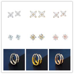 Earrings, Fashion Jewellery Brand Designer T Earrings, U-shaped Lock, Four Leaf Flower Classic Minimalist Style, Women's Neutral Charm Bracelet, Best Gift