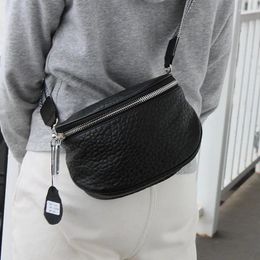 Shoulder Bags Summer Fashion Crossbody For Women Wide Strap Bag Female Soft Real Leather Sheepskin Small Messenger
