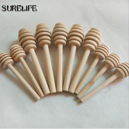 Spoons 50pcs 8/10/10.5/15/16 Cm Mini Wooden Honey Dippers Stirrer Spoon Stick Wedding Favours Tools