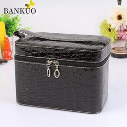 Shoulder Bags BANKUO 2024 Cosmetic Bag Waterproof Crocodile Pattern Girl Storage Box Fashion Large Capacity Ladies Makeup Case C308