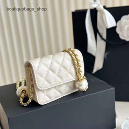 Luxury Brand Handbag Designer Women's Bag Xiangs High-end Single Shoulder Chain Pearl Small Golden Grid Embroidered Thread Womens Versatile DecorativeW134