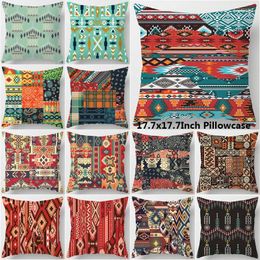 Pillow Multicolor Ethnic Geometry Sofa S Case Bohemian Style Luxury Short Plush Cosy Couch Pillows Livingroom Home Decor