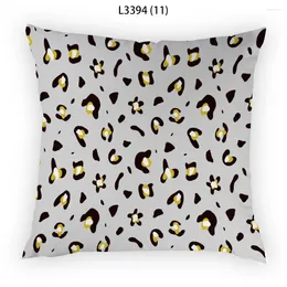 Pillow Leopard Print Pillowcase Velvet Material 45x45cm Holiday Gift Sofa Decoration 2024 Nordic Style Polyester Linen E2430