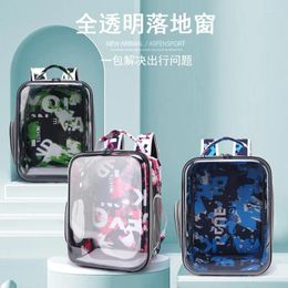 Cat Carriers Portable Carrier Bags Breathable Transparent Puppy Backpack Travel Space Cage Pet Transport Bag Carrying For