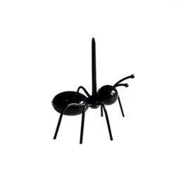 Disposable Flatware 2024 Novel 12Pcs Ant Toothpick Cute Food Picks Cartoon Animal Appetiser Forks Party Accessory (Black)