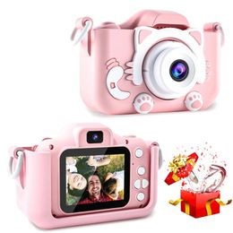 Kids Camera Toys Boys Girls Children Digital for Kid Cat Suitable Toddler Selfie Video Birthday Festival Toy 240509