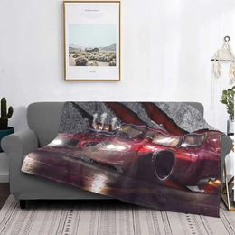 Blankets Charger Top Quality Comfortable Bed Sofa Soft Blanket Car Race Speed Sport Super Lights Color Fire Metal