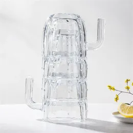 Wine Glasses Glass Cup Tough And Durable Lightweight Design Cactus Shaped The Mouth Wall Are Formed As A Whole Silicate