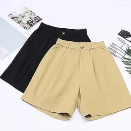 Women's Shorts 2024 Summer Loose Plus Size Asymmetrical Cotton Wide Leg Pantsalone High Waist Female Bottom Casual KE9302