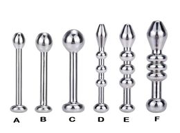 Penis Plug Metal Urethral Dilator Stainless Steel Male masturbation urethra Sounding Stimulation Adult Sex Toys Product For Men9563411