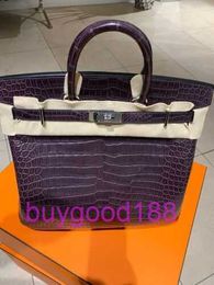 AAbirdkin Delicate Luxury Designer Totes Bag Bag Matte Crocodile New Full Women's Handbag Crossbody Bag