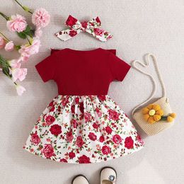 Girl's Dresses Dress Baby Girl 0-3 Years old Summer Short Sleeve Fashion Cute Floral Kids Princess Dresses For Newborn Baby GirlsL2405
