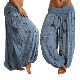 Women's Pants Wide-leg Women Lady Crotch Retro Sport Yoga Harem For Loose Low Waist Trousers With Digital Print