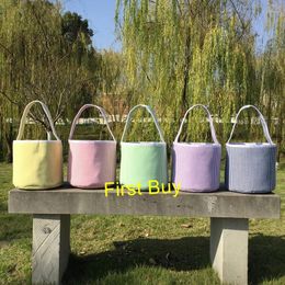 Gift Wrap 100pcs/lot Wholesale Price Big Discount Easter Tote Bags Seersucker Bucket Children's Basket