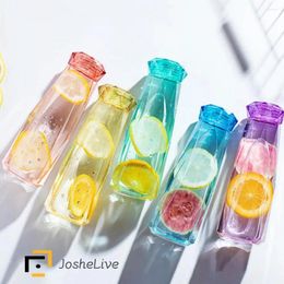 Water Bottles Cup Colourful Heat-resisting High Capacity Multifunctional Practical Bar Supplies Gift 420ml Sealing Up Kitchenware