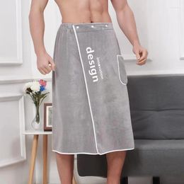 Towel Men'S Coral Fleece Bath Skirt Is Anti-Empty And Can Wear Towels For Soft Absorbent Swimming Bathing Bathrobe